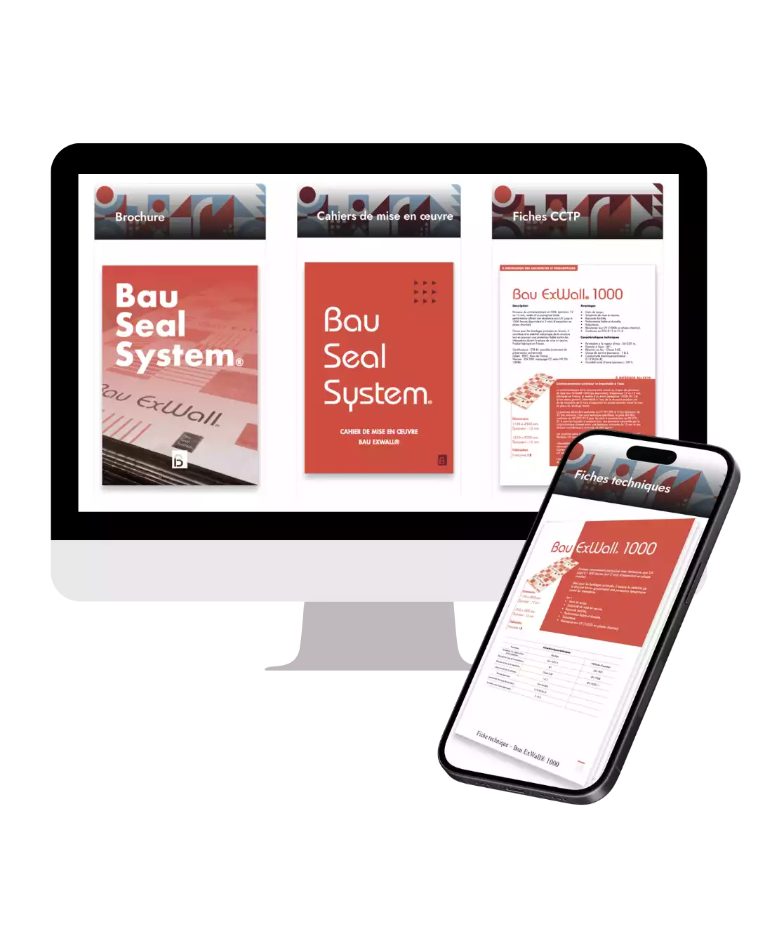 Accessibilité des documents techniques Bau Seal System® sur desktop ou mobile
